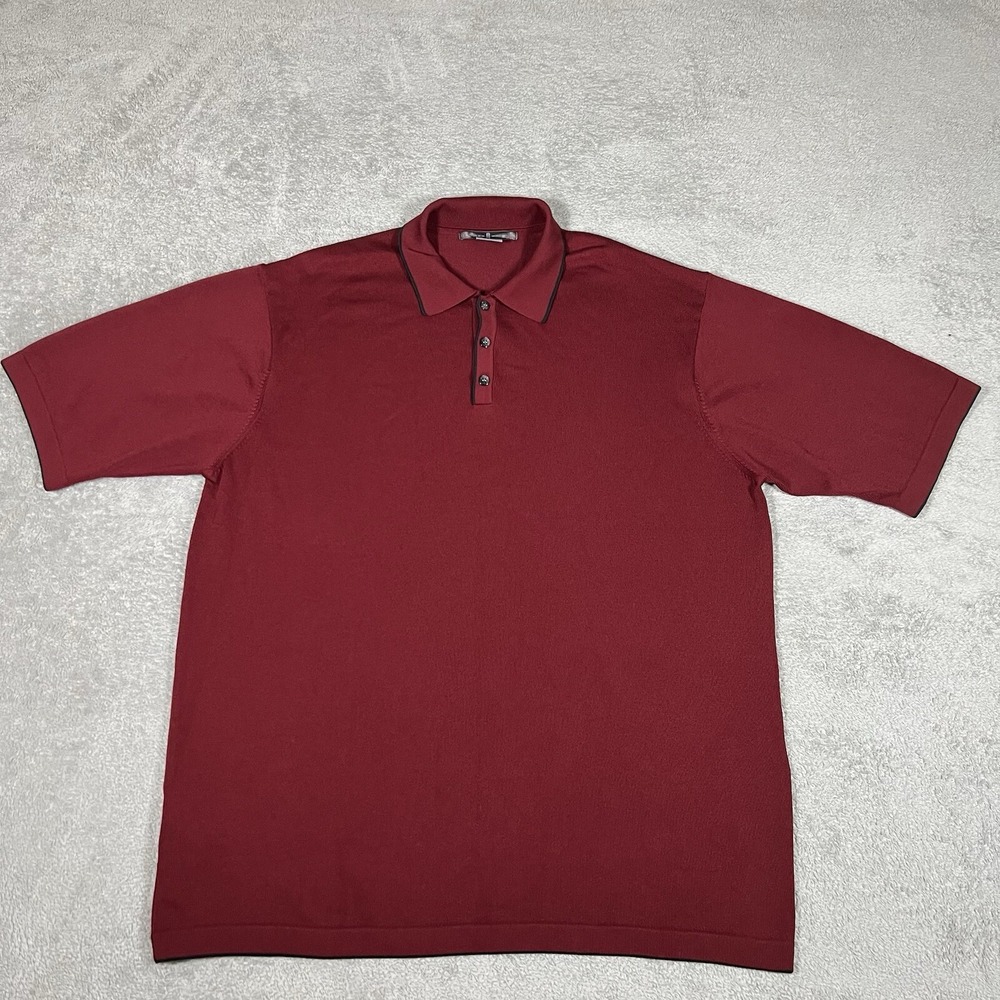 Nike Tiger Woods Shirt Mens Extra Large Red Dri Fit Short Sleeve Golfing